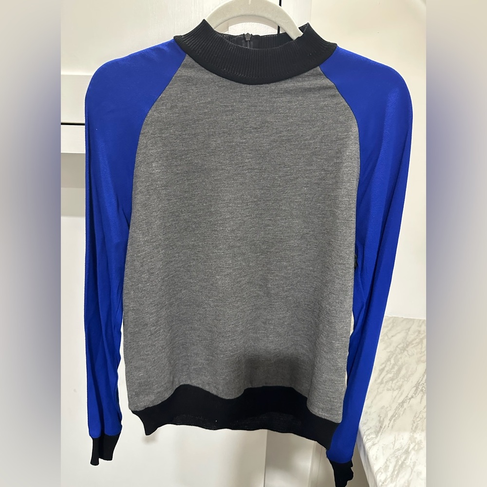 Zara Black and Gray Knit Sweater